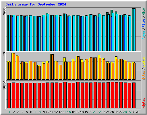 Daily usage for September 2024