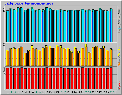 Daily usage for November 2024