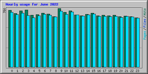 Hourly usage for June 2022