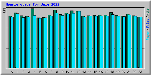 Hourly usage for July 2022