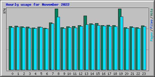 Hourly usage for November 2022
