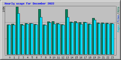 Hourly usage for December 2022