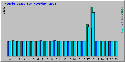 Hourly usage for November 2023