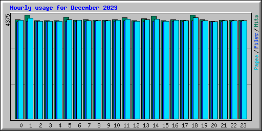 Hourly usage for December 2023