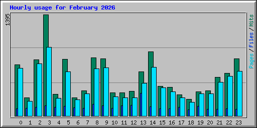Hourly usage for February 2026